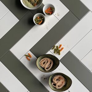 Sottocer FLOW tegel 10X40 cm - Groen mat