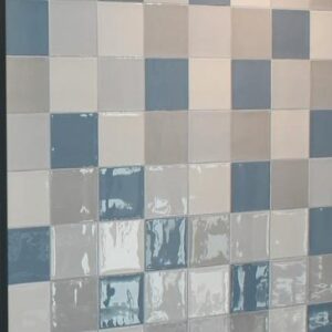 Sottocer BLOCK tegel 15X15 cm - Blauw glans