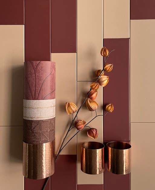 Sottocer FLOW tegel 10X40 cm - Rood mat