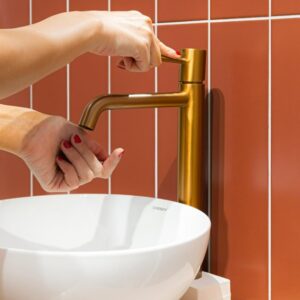 Sottocer FLOW tegel 10X40 cm - Rood mat