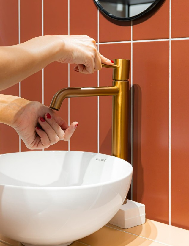 Sottocer FLOW tegel 10X40 cm - Rood mat