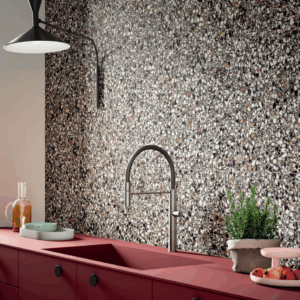 Decortegel 20X20cm FRAMMENTI NERO MA Terrazzo