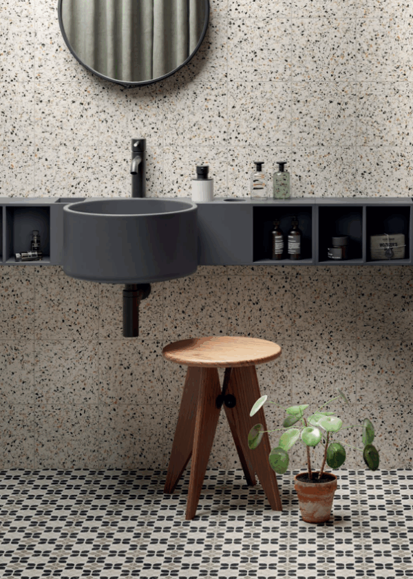 Decortegel 20X20cm FRAMMENTI BIANCO FI Terrazzo