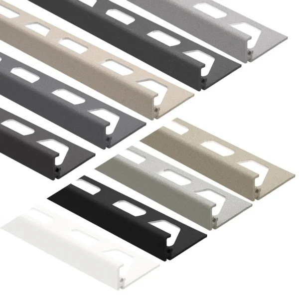 Schlüter Jolly MBW tegelprofiel mat alu structuur gecoat wit