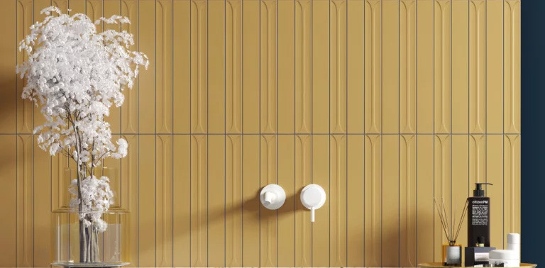 Equipe HOPP tegel 5X40 - Geel mat - Afbeelding 4