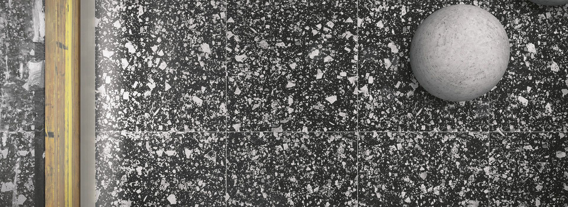 Iris VENICEVILLA tegel 60X60 - Zwart mat - Afbeelding 2