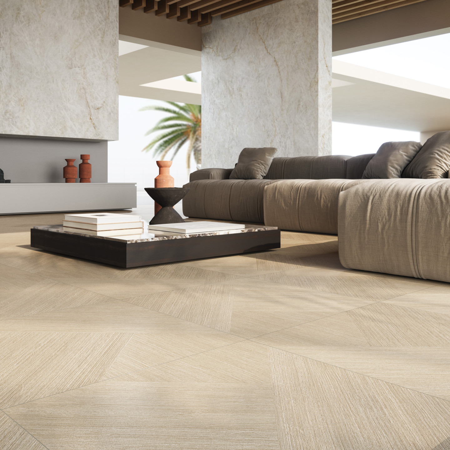 Rak PAPYRUS tegel 60X60 - Ivoor mat - Afbeelding 2