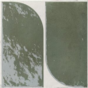 Del Conca Manufatti Tracce glans decortegel 20 × 20 cm – groen