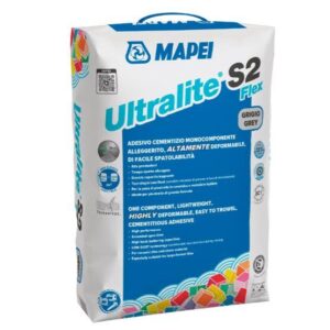 Mapei Ultralite S2 Flex grijs – lichtgewicht flexibele tegellijm – 15 kg