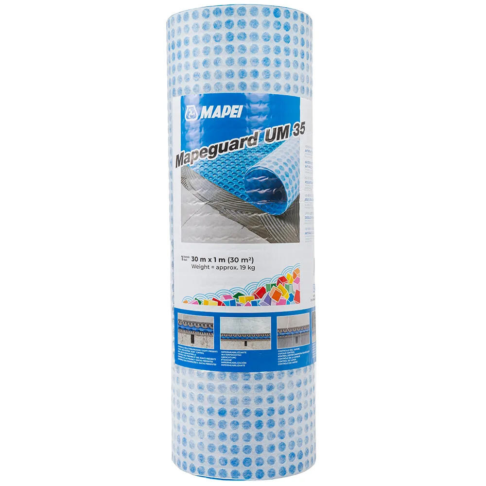 Mapei Mapeguard UM 35 – ontkoppelings- en waterdichtingsmat – 30 m × 1 m
