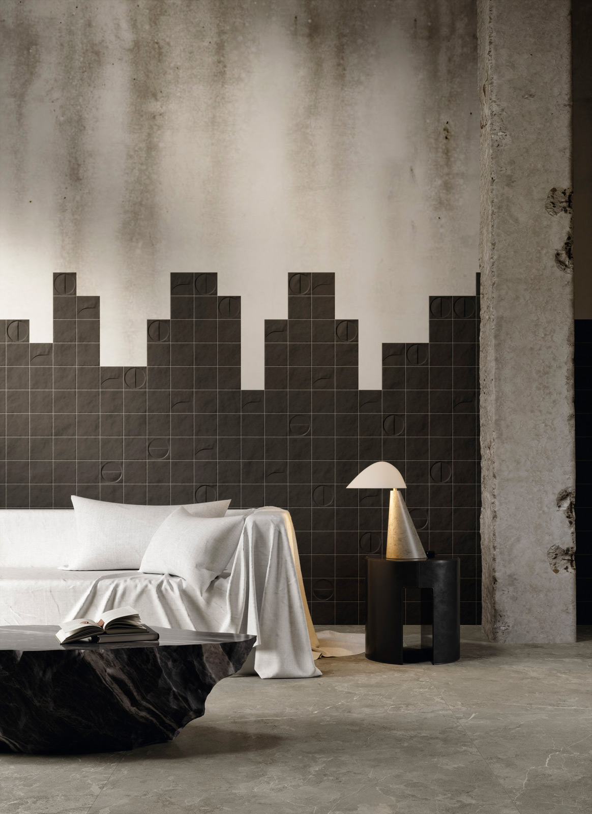 Iris Bottega d’Arte: slaapkamerwand met ebano en motivi ebano