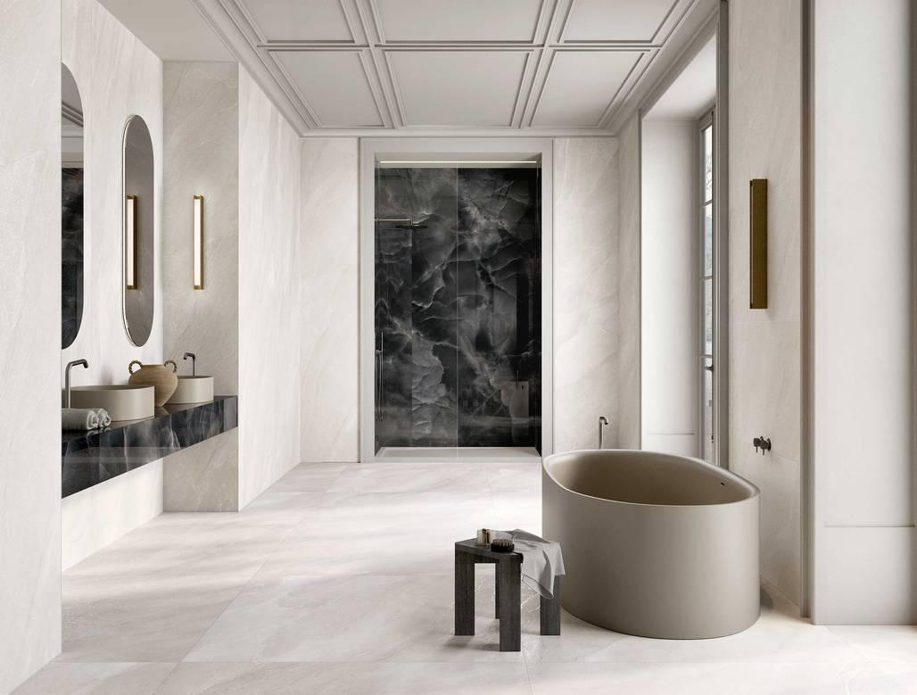 Fondovalle SLATEN STONE tegel 120x120 cm - White wit mat sfeerbeeld